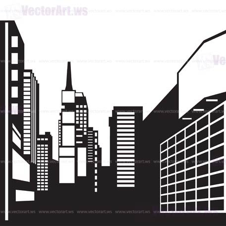 new york skyline silhouette vector. new york city skyline black