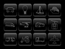 Transportation and travel icons - vector icon set