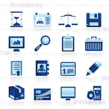 blue business icons