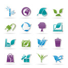 Environment and Conservation icons - vector icon set