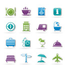 Traveling and vacation icons - vector icon set