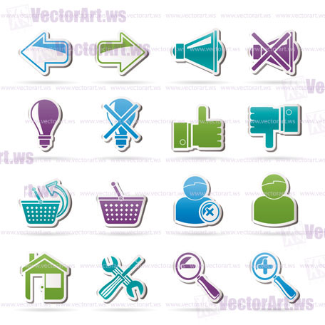Website and internet icons - vector icon set