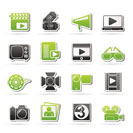 Movie and cinema icons -vector icon set