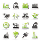 Electricity and Energy source icons - vector icon set