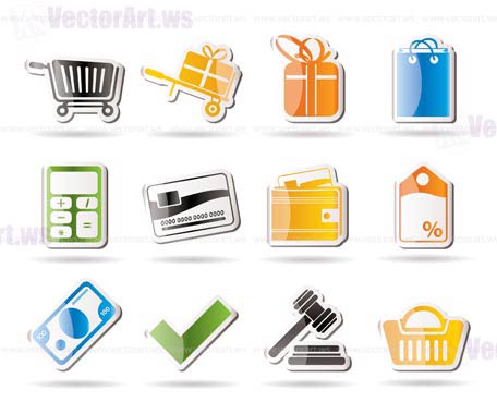 Online shop icons - vector  icon set