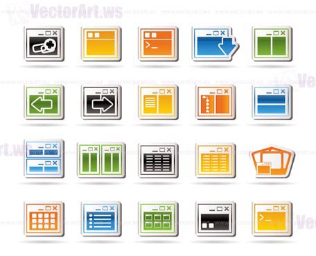 Application, Programming, Server and computer icons vector Icon Set 2