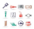 Realistic Car Parts and Services icons - Vector Icon Set 2