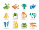 food, drink and shop icons - vector icon set