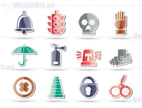 Surveillance and Security Icons - vector icon set