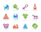 baby and children icons - vector icon set