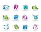 Abstract square fruit icons - vector icon set