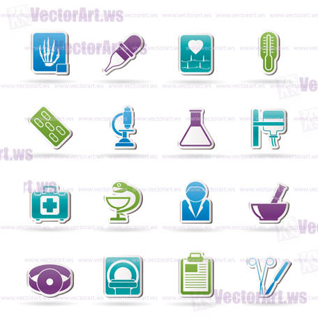 Healthcare and Medicine icons - vector icon set