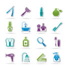 body care and cosmetics icons - vector icon set