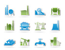 Heavy industry icons - vector icon set