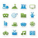 entertainment objects icons - vector icon set