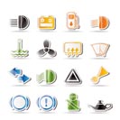 Car Dashboard - simple vector icons set