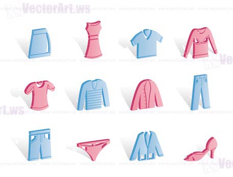 Clothing internet Icons - Vector Icon Set