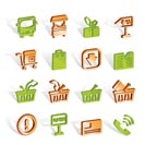 Online shop icons - vector icon set