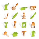 Kitchen and household tools icons - vector icon set