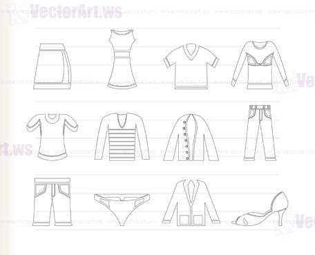 Clothing Icons - Vector Icon Set