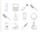 beauty, cosmetic and make-up icons - vector icon set