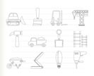 Building and Construction equipment icons - Vector Icon Set