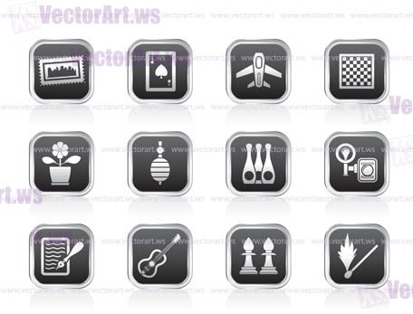 Hobby, Leisure and Holiday objects - Vector Illustration