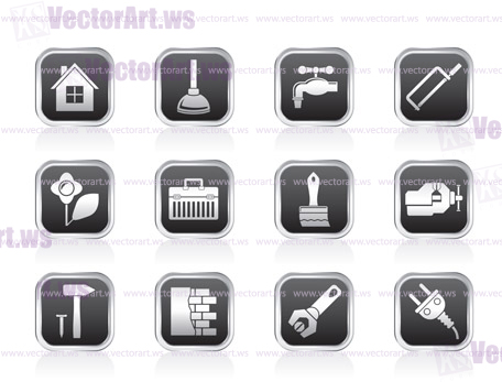construction and do it yourself icons - vector icon set