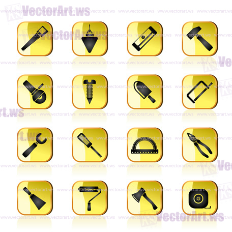 Construction and Building Tools icons - Vector Icon Set
