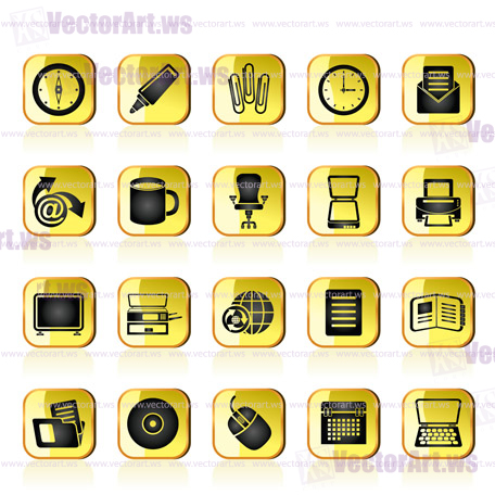 Business and Office tools icons - vector icon set 2