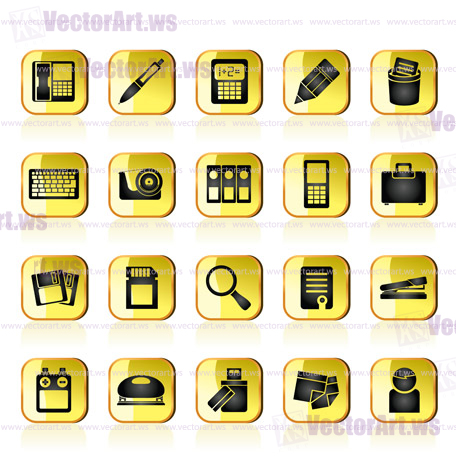 Office tools Icons - vector icon set 3