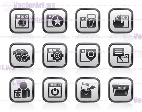 Internet, website and  Security Icons - vector icon set