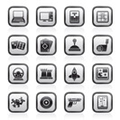 Computer Games tools and Icons - vector icon set