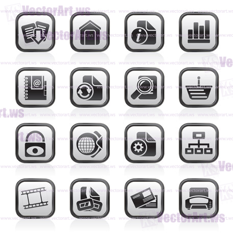 Web Site and Internet icons - vector icon set