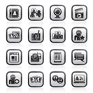 social networking and communication icons - vector icon set