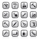 Building and Construction work tool icons - vector icon set