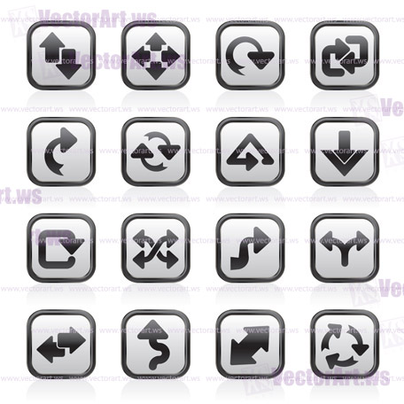 different kind of arrows icons - vector icon set