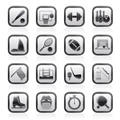 Sport objects icons - vector icon set