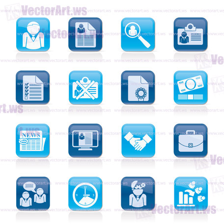 Employment and jobs icons - vector icon set