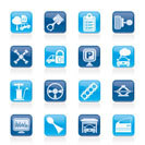 Car parts and services icons - vector icon set 2