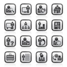 Business, management and hierarchy icons - vector icon set