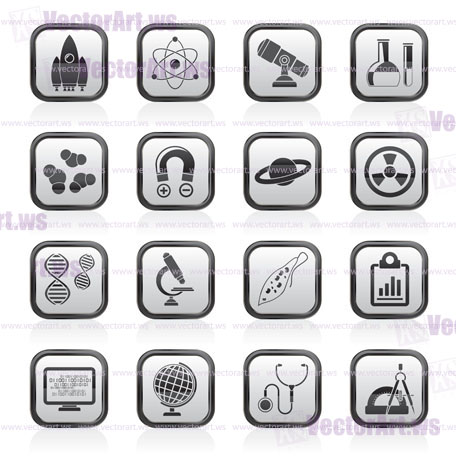 Science, Research and Education Icons - Vector Icon set