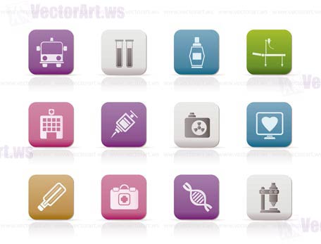 Medicine and healthcare icons - vector icon set