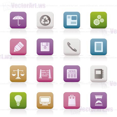 Business and Office internet Icons - Vector icon Set