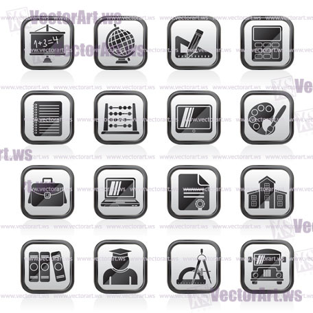 School and Education Icons -vector icon set