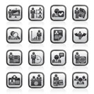 Human resource and employment icons  -vector icon set