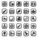 Car parts and services icons - vector icon set