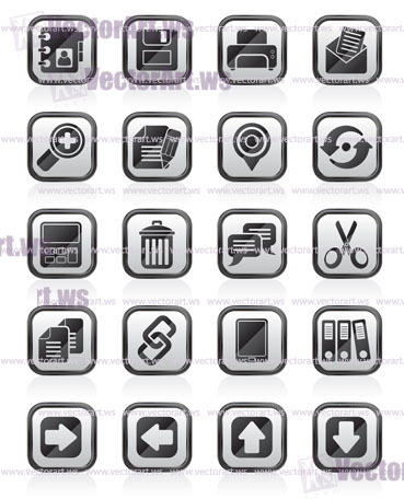 internet Interface Icons -  vector icon set