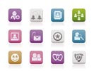 Internet Community and Social Network Icons - vector icon set