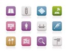 Road, navigation and travel icons - vector icon set